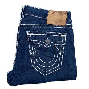 True Religion Jeans Size 38 RICKY BIG STITCH Blue